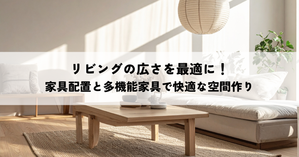 リビングの広さを最適に！家具配置と多機能家具で快適な空間作り