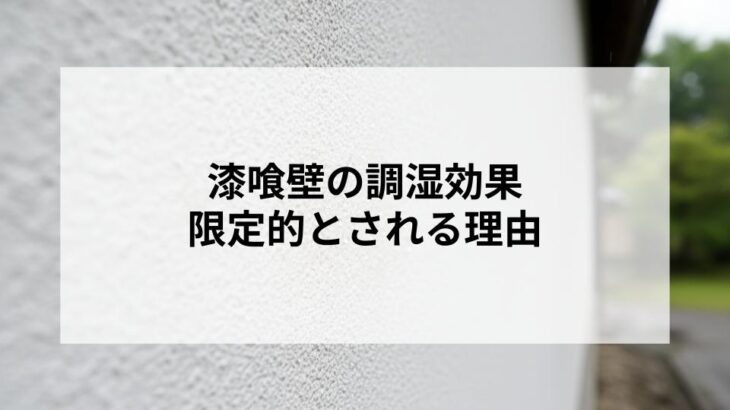 漆喰壁の調湿効果とは？限定的とされる理由を解説