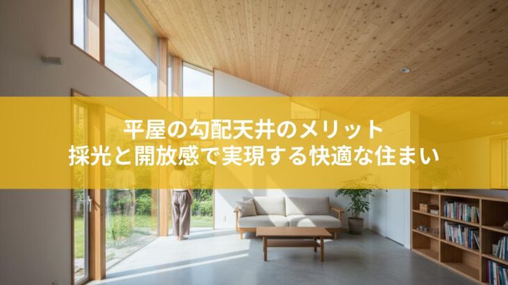 平屋の勾配天井のメリットとは採光と開放感で実現する快適な住まい