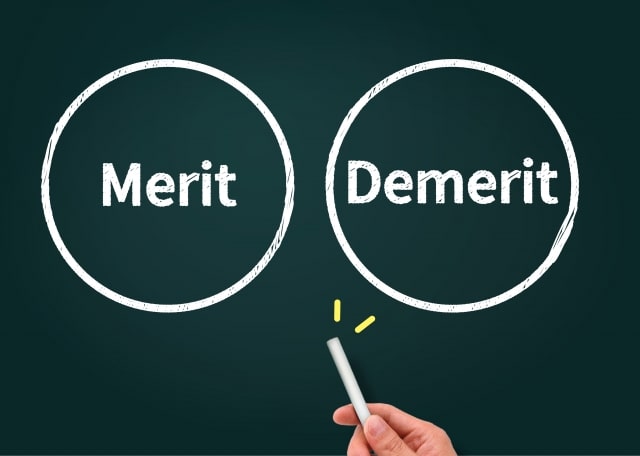 MeritとDemeritの文字
